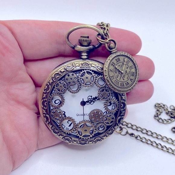 Accessories - Working! Unisex Steampunk Gear Pocket Watch
